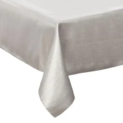 Tafelkleed/tafellaken - wit sparkling - 140 x 240 cm - polyester