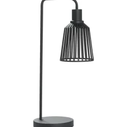 Tafellamp Fynn zwart metaal E27 58x23x18 cm