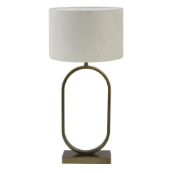 Tafellamp Jamiri/Livigno - Ant, Brons/Naturel - Ø30x67cm