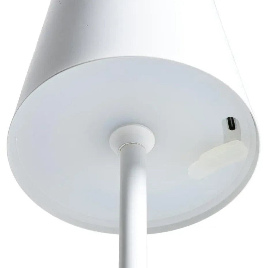 Tafellamp Lev wit USB LED