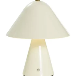 Tafellamp Nami - off-white metaal - 26,5xØ19,5 cm