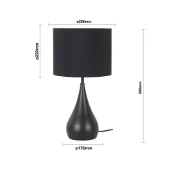 Tafellamp Svante - Zwart - Ø28cm