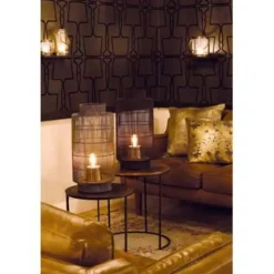 Tafellamp/Lantaarn GRUARO - Draad Zwart-Antiek-Brons