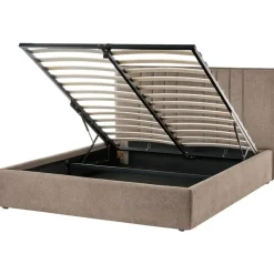 TARASCON - Tweepersoonsbed - Taupe - 140 x 200 cm - Stof