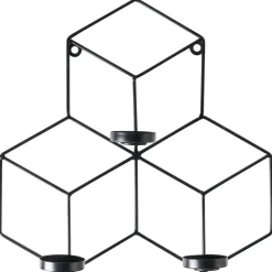 TAROUCA - Wandkandelaar - Zwart - IJzer