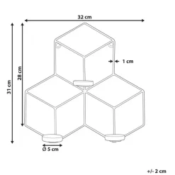 TAROUCA - Wandkandelaar - Zwart - IJzer