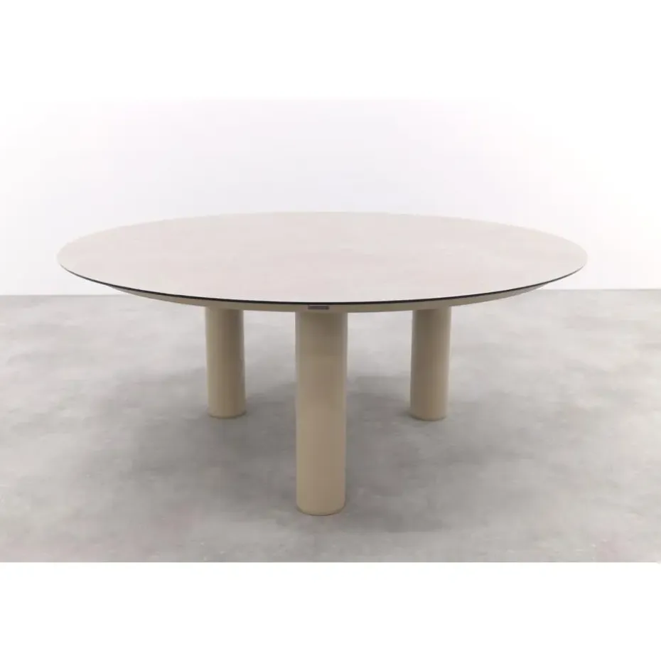 Taste Donato low dining tuintafel Ø160 cm. - Latte
