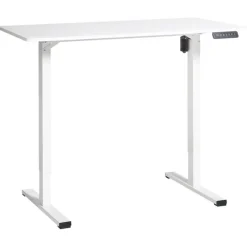 TAVARES - Elektrisch verstelbaar bureau - Wit - Vezelplaat