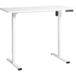 TAVARES - Elektrisch verstelbaar bureau - Wit - Vezelplaat