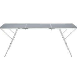 tectake - Aluminium campingtafel Jumbo met draaggreep 180x70x70cm, Zilver
