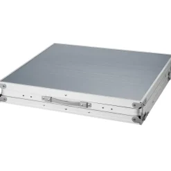 tectake - Aluminium campingtafel Jumbo met draaggreep 180x70x70cm, Zilver