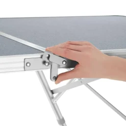 tectake - Aluminium campingtafel Jumbo met draaggreep 180x70x70cm, Zilver