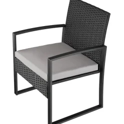 tectake - balkonset Granada - wicker - zwart