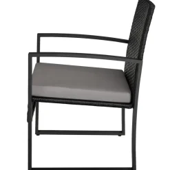 tectake - balkonset Granada - wicker - zwart