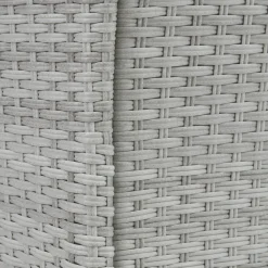 tectake - balkonset Luzern - wicker - lichtgrijs - 403702