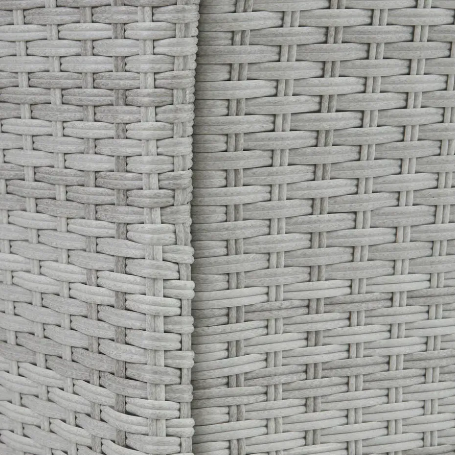 tectake - balkonset Luzern - wicker - lichtgrijs - 403702