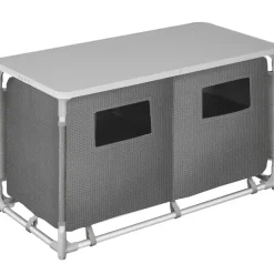 tectake - Campingkast 97x47,5x56,5cm, Grijs