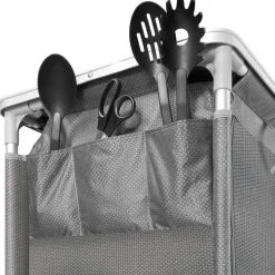 tectake - Campingkast 97x47,5x56,5cm, Grijs