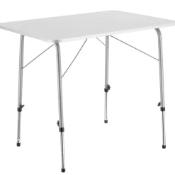tectake - Campingtafel inklapbaar en in hoogte verstelbaar 80x60x68cm, Grijs