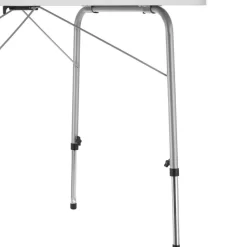 tectake - Campingtafel inklapbaar en in hoogte verstelbaar 80x60x68cm, Grijs