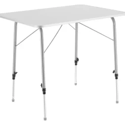 tectake - Campingtafel inklapbaar en in hoogte verstelbaar 80x60x68cm, Grijs