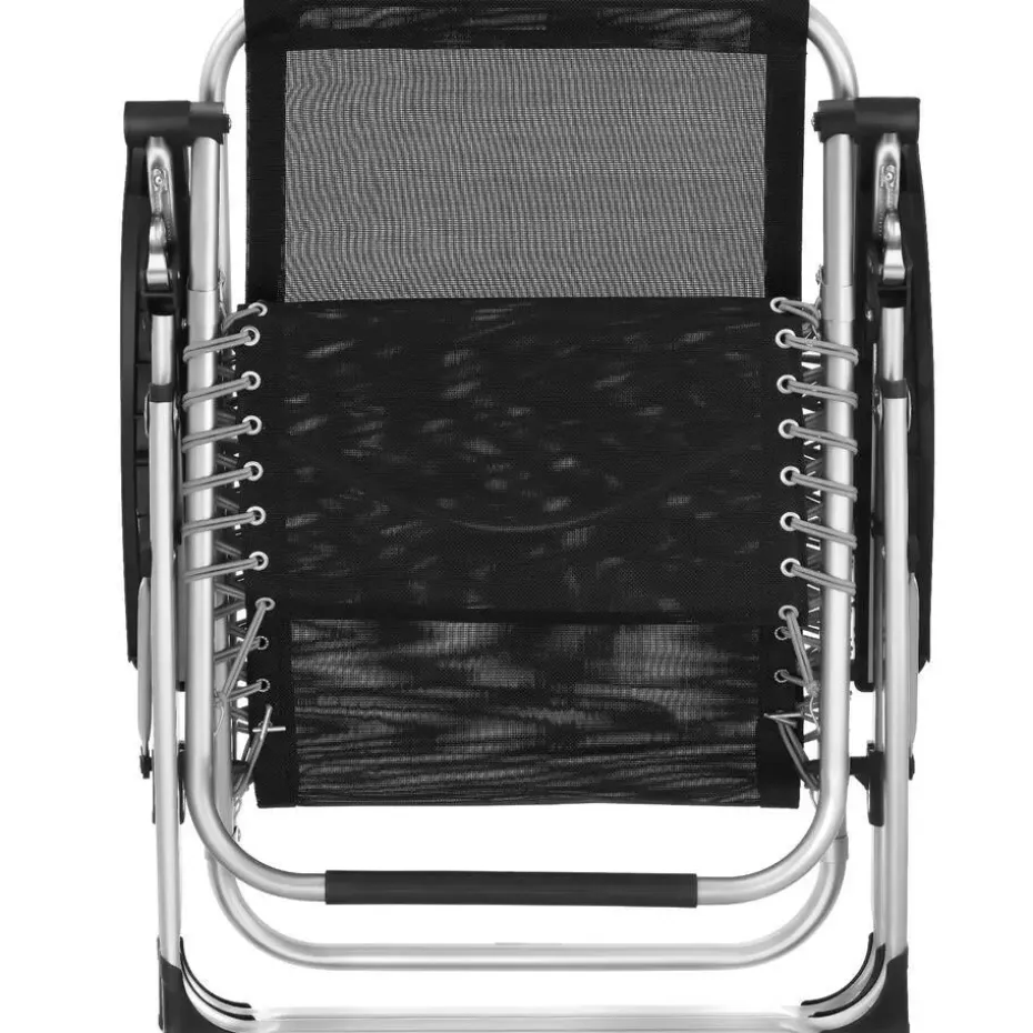 tectake - Ligbed Cloud inklapbaar, traploos verstelbaar, Lichtgrijs