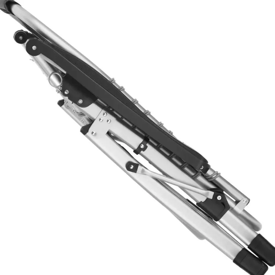 tectake - Ligbed Cloud inklapbaar, traploos verstelbaar, Lichtgrijs