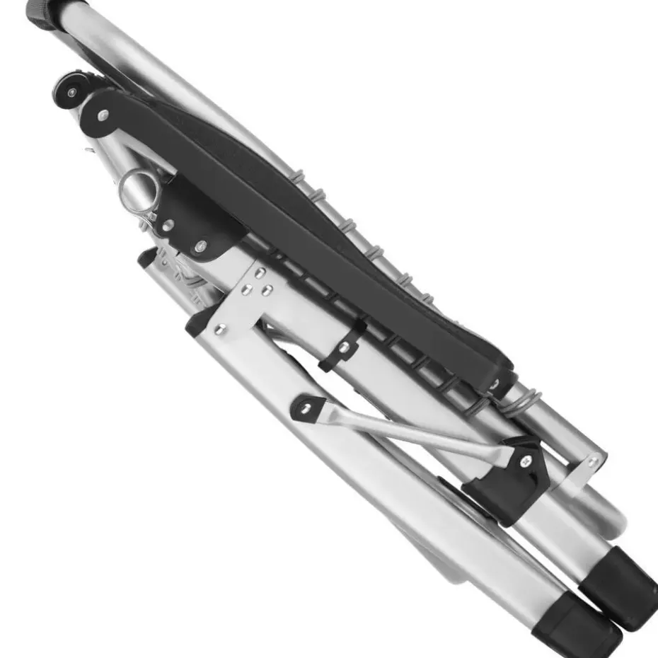 tectake - Ligbed Cloud inklapbaar, traploos verstelbaar, Lichtgrijs