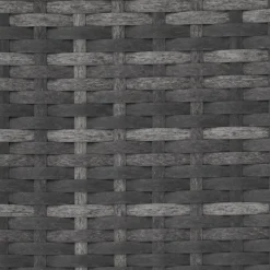 tectake - loungeset - bank, stoelen en tafel - wicker - grijs