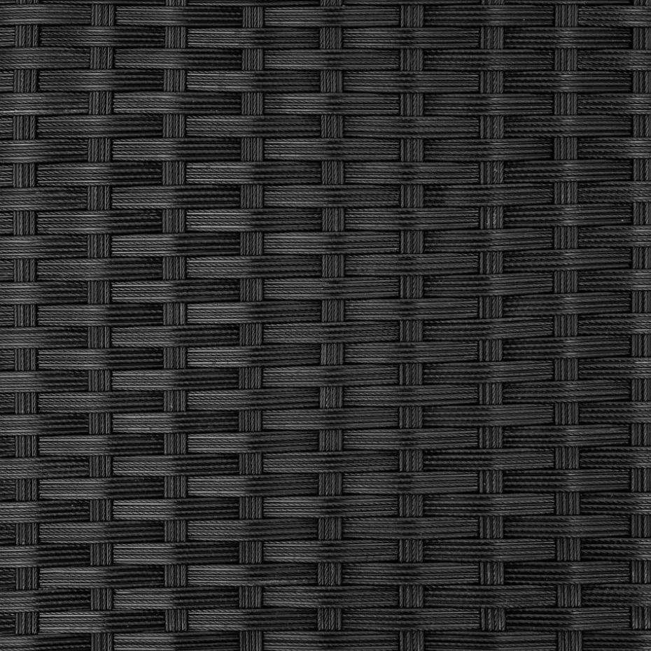 tectake - loungeset - wicker - zwart grijs