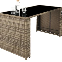 tectake - loungeset Palermo - wicker - natuurkleur