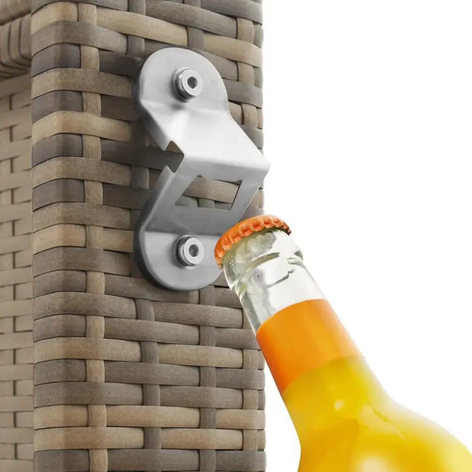 tectake - loungeset Palermo - wicker - natuurkleur