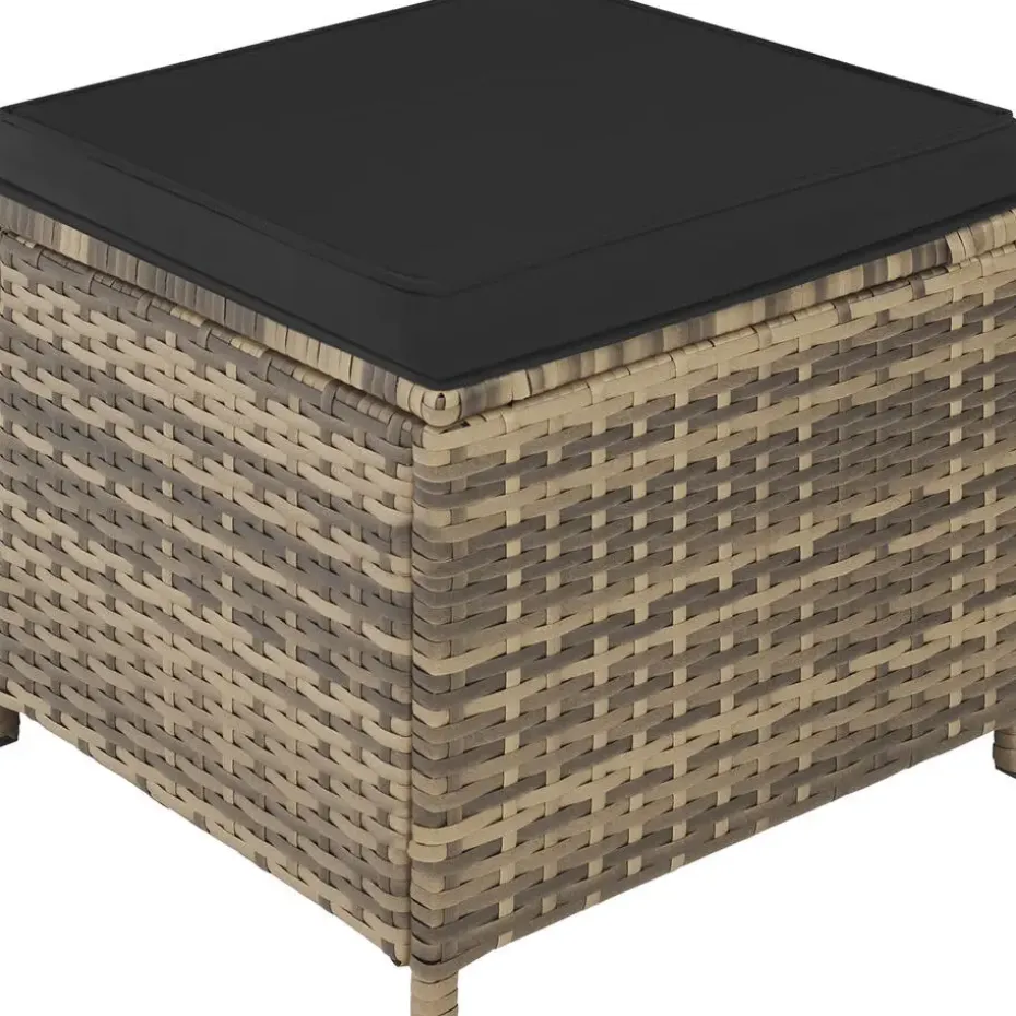 tectake - loungeset Palermo - wicker - natuurkleur