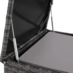 tectake - Loungeset Pisa met opbergbox kussens - wicker - grijs