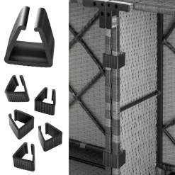 tectake - Loungeset Pisa met opbergbox kussens - wicker - grijs