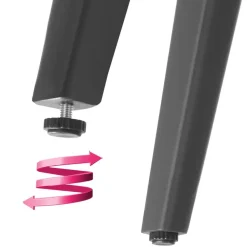 tectake - Stoel Lugano in rope-design met aluminium frame, Antraciet