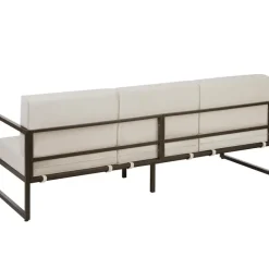 tectake - Tuin-loungebank Comosa, 3-zits, XXL kussens, Bruin / Beige