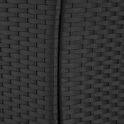 tectake - tuinset 8 stoelen en tafel - wicker - zwart / grijs