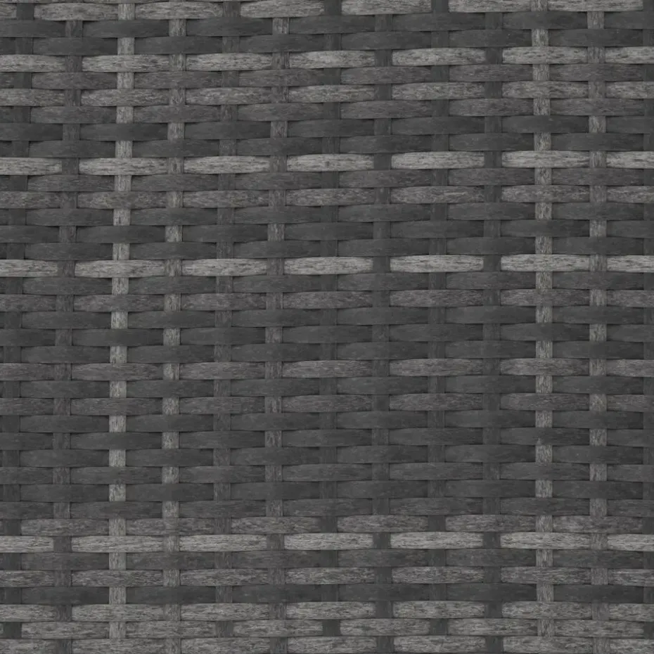 tectake - tuinset Bilbao - wicker - incl. beschermhoes - grijs