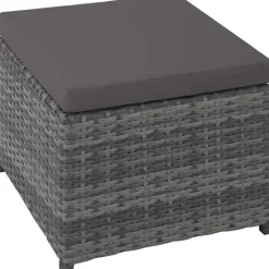 tectake - tuinset New York - wicker - grijs