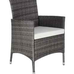 tectake - tuinset Porto 6 + 1 - wicker - grijs