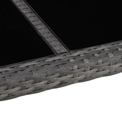 tectake - tuinset Porto 6 + 1 - wicker - grijs