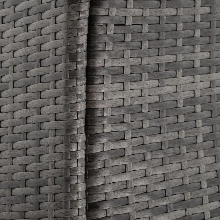 tectake - tuinset Porto 6 + 1 - wicker - grijs