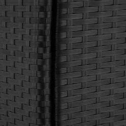 tectake - tuinset Porto 6 + 1 - wicker - zwart / grijs