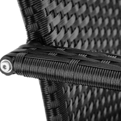 tectake 2 tuinstoelen - Wickerstoel Girona, stapelbaar, draagkracht 120 kg