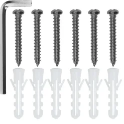 tectake 3 wandplanken Cowell, Industrieel Hout Donker, Rustiek