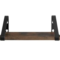 tectake 3 wandplanken Cowell, Industrieel Hout Donker, Rustiek