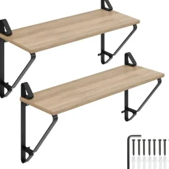 tectake 2 wandplanken Irvine, Industrieel Licht Hout, Eiken Sonoma