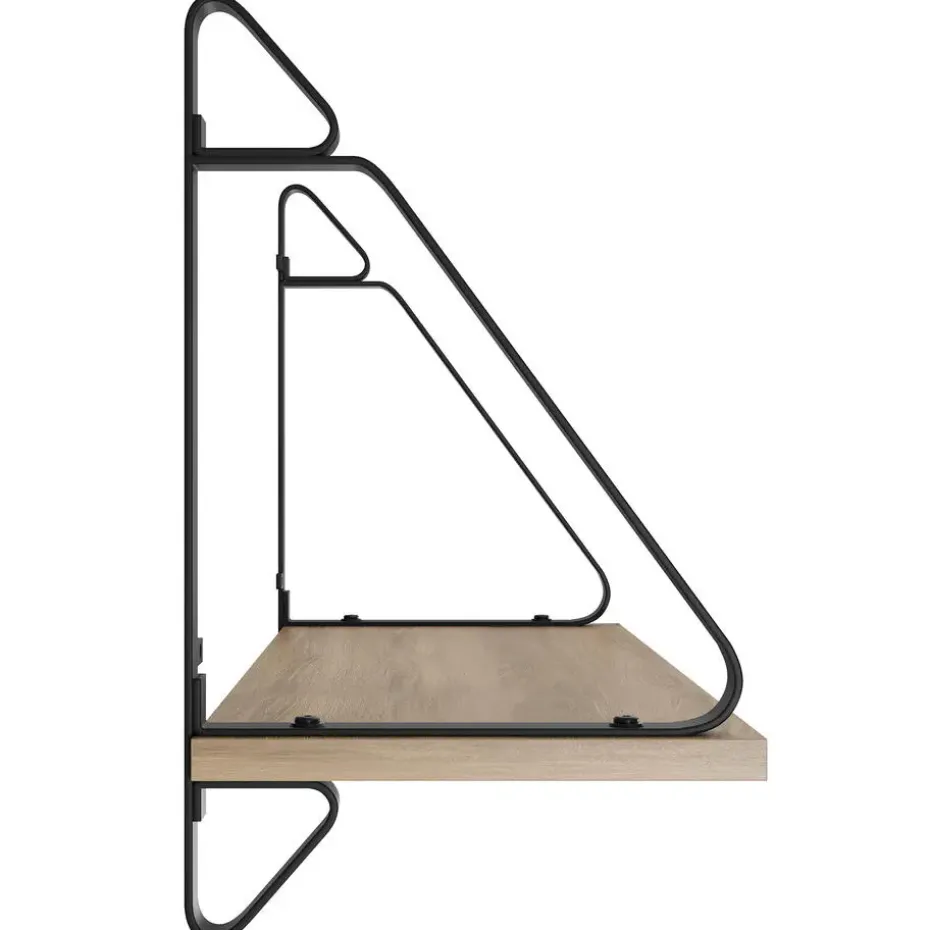 tectake 2 wandplanken Irvine, Industrieel Licht Hout, Eiken Sonoma