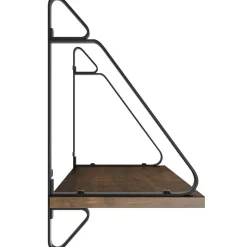 tectake 2 wandplanken Irvine, Industrieel Hout Donker, Rustiek